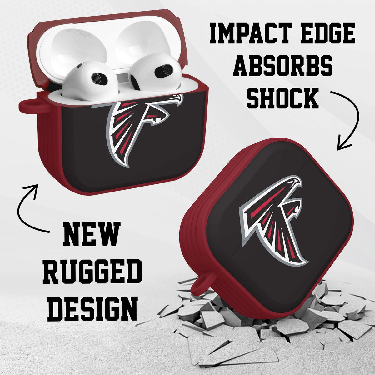 Atlanta Falcons HDX Custom Name Case Cover for Apple AirPods Gen 3