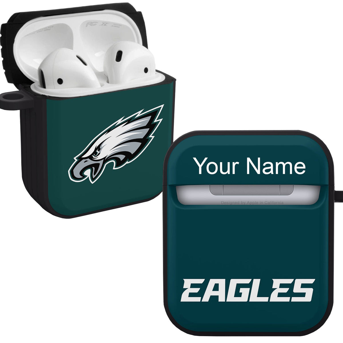 Philadelphia Eagles HDX Custom Name Case Cover for Apple AirPods Gen 1 &amp; 2