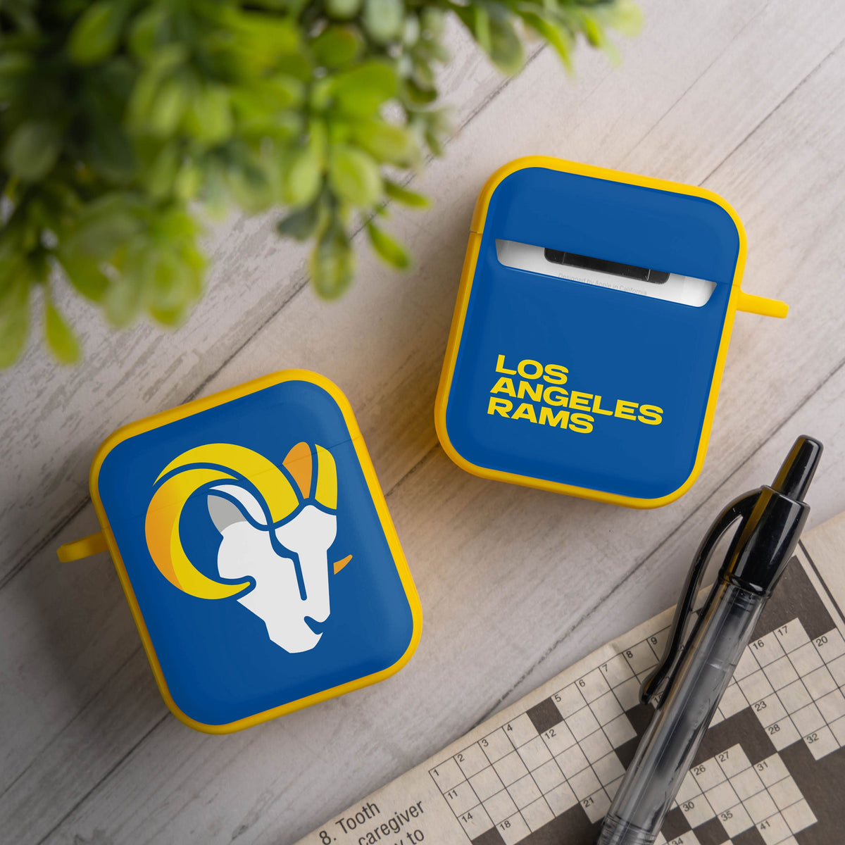 Los Angeles Rams HDX Custom Name Case Cover for Apple AirPods Gen 1 &amp; 2