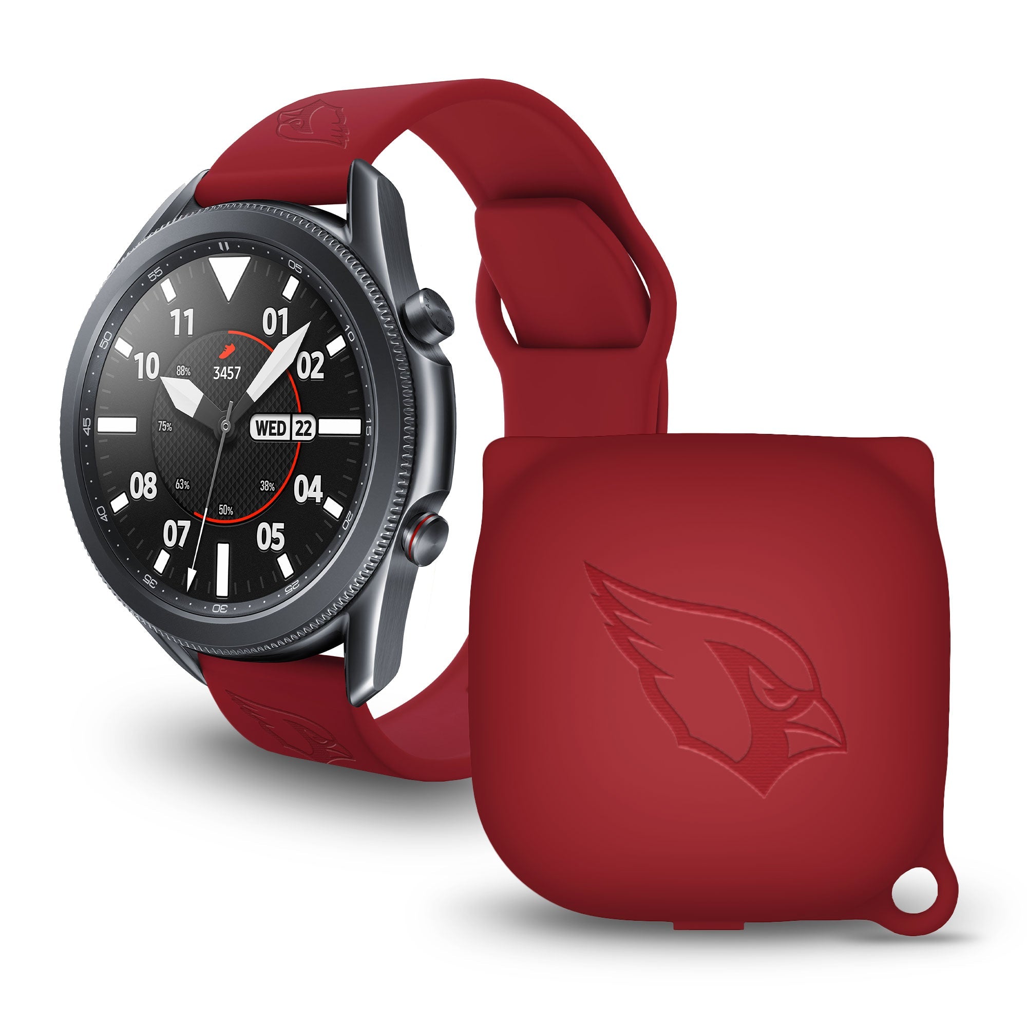 Arizona Cardinals Engraved Samsung Watch Band And Buds Pro Combo