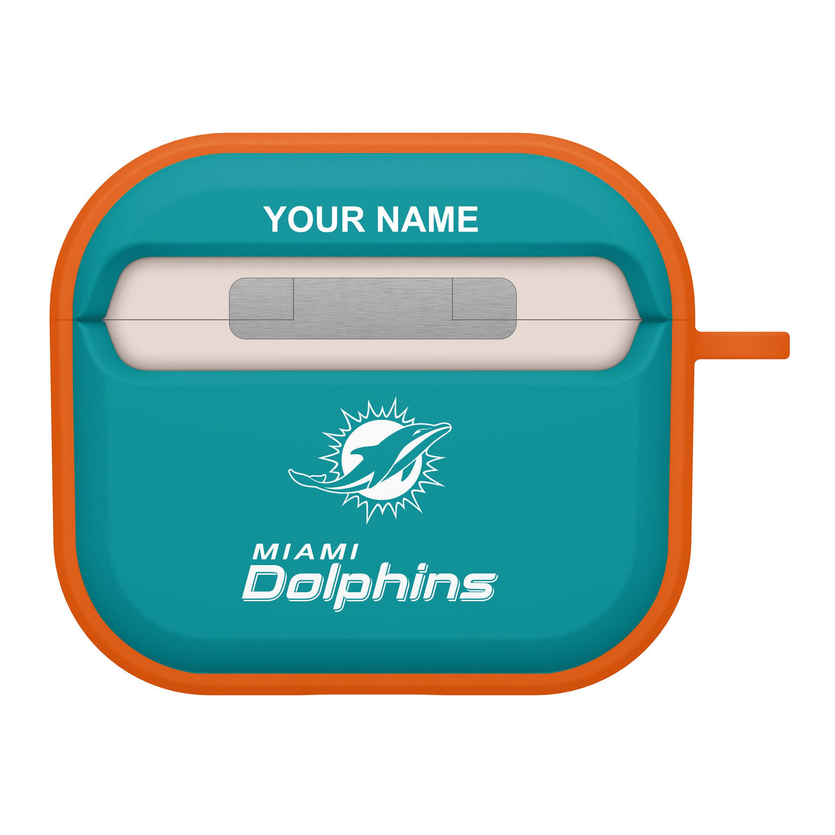 Miami Dolphins HDX Custom Name Case Cover for Apple AirPods Gen 3