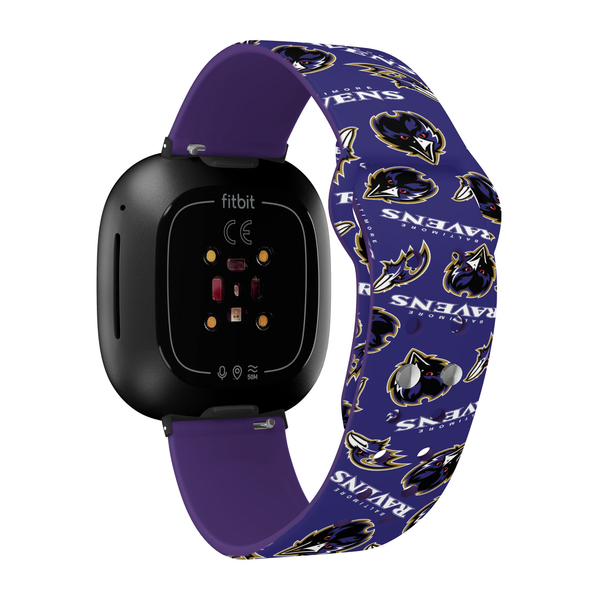 Baltimore Ravens HD Fitbit Versa 3 and Sense Watch Band