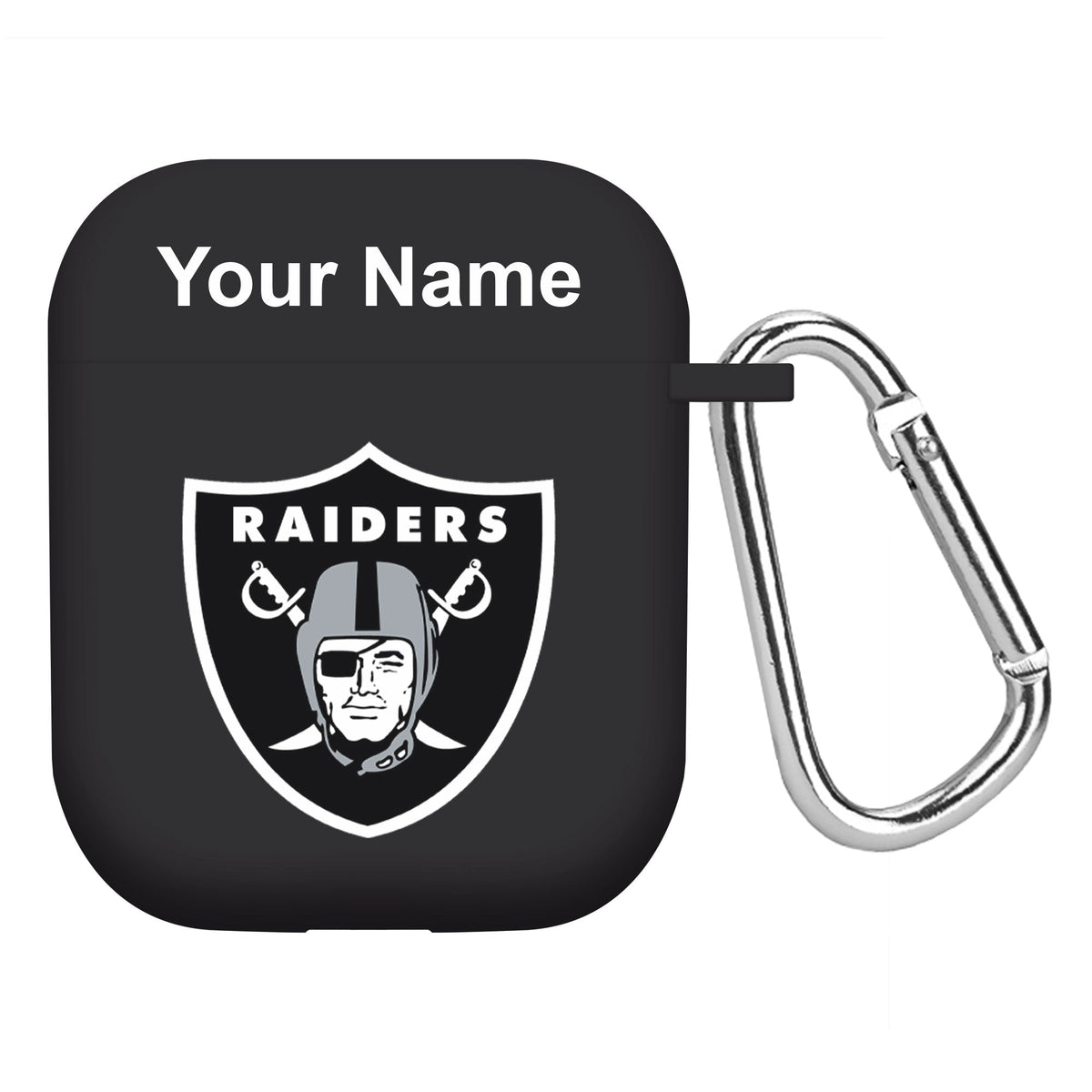 Las Vegas Raiders Custom Name HD Apple AirPods Gen 1 &amp; 2 Case Cover (Black)