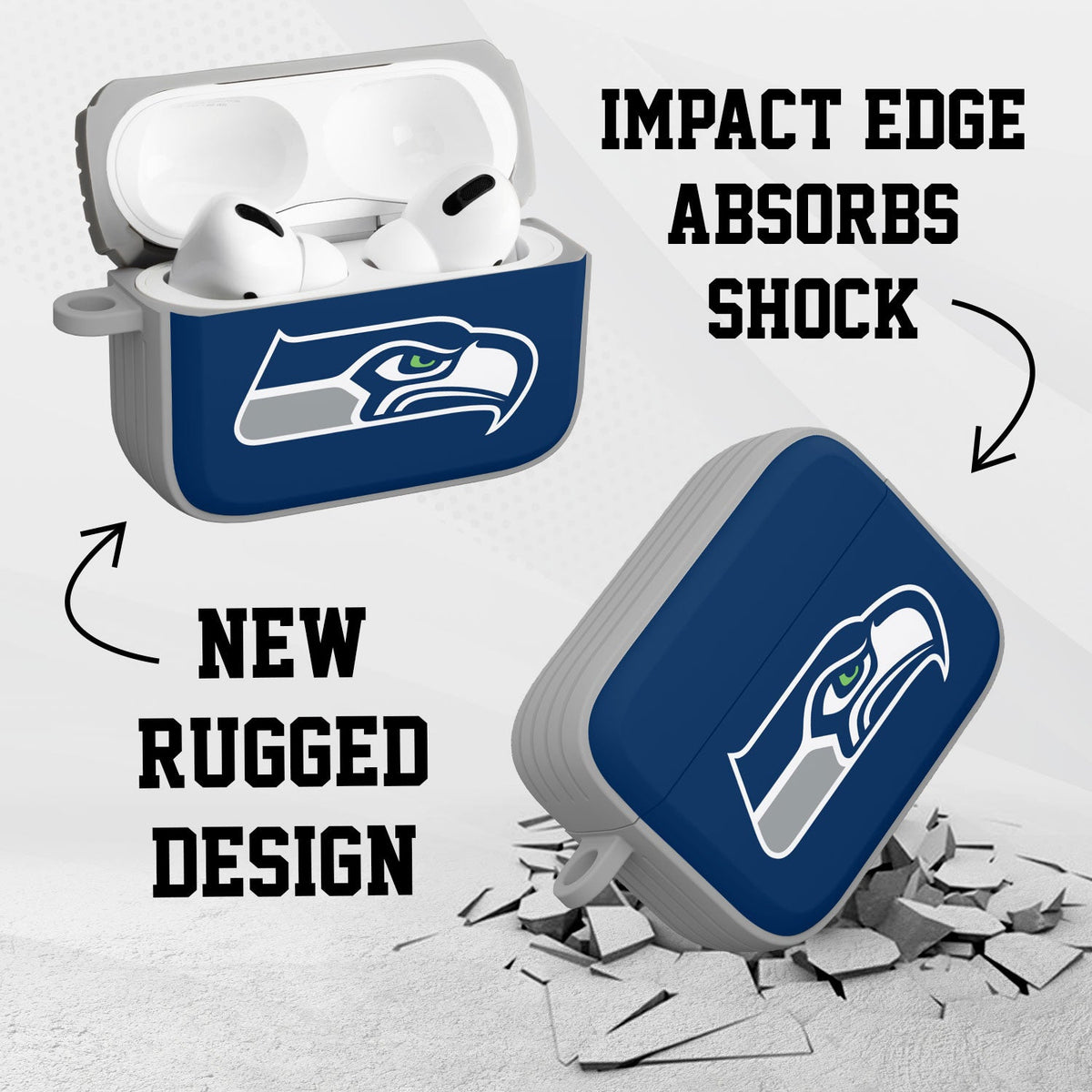 Seattle Seahawks HDX Custom Name Apple AirPods Pro Case Cover (Classic)