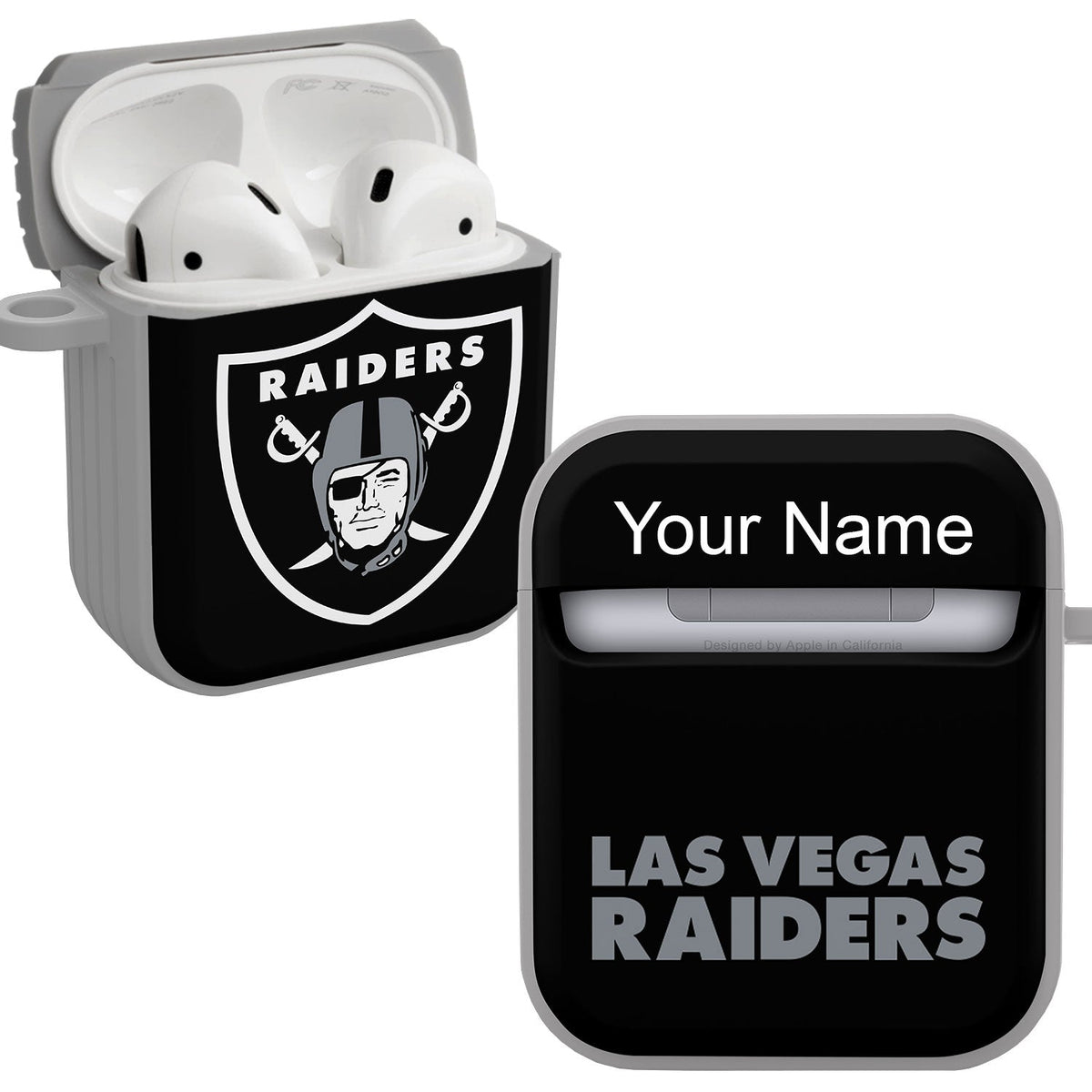 Las Vegas Raiders HDX Custom Name Case Cover for Apple AirPods Gen 1 &amp; 2