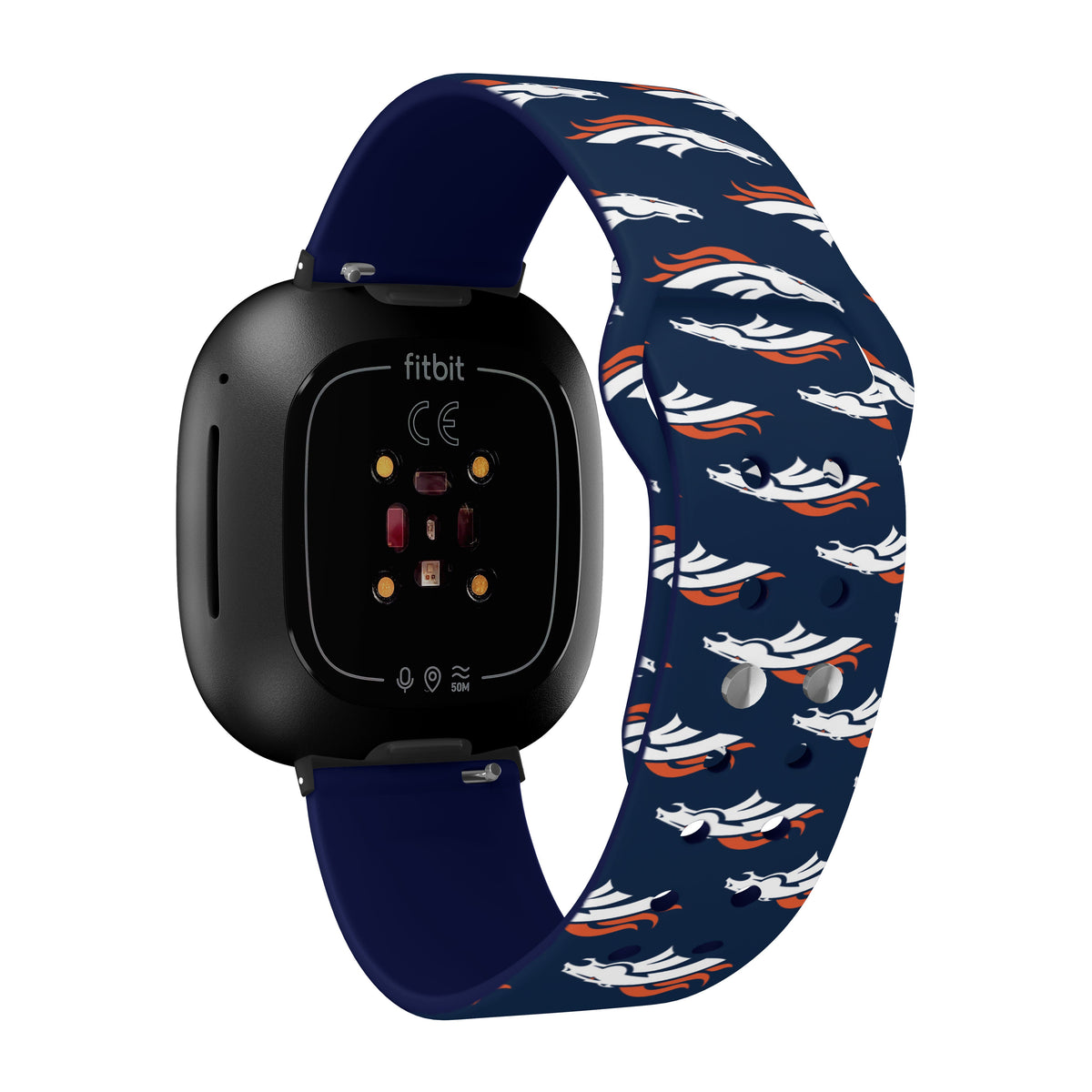 Game Time Denver Broncos HD Fitbit Versa 3 and Sense Watch Band
