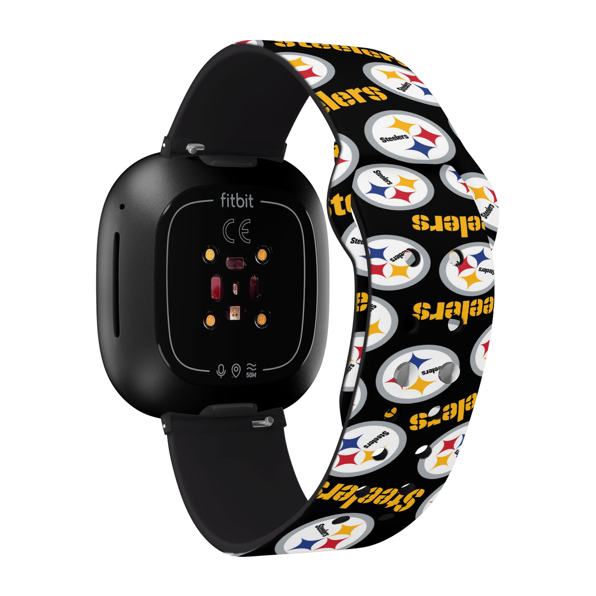 Pittsburgh Steelers HD Fitbit Versa 3 and Sense Watch Band