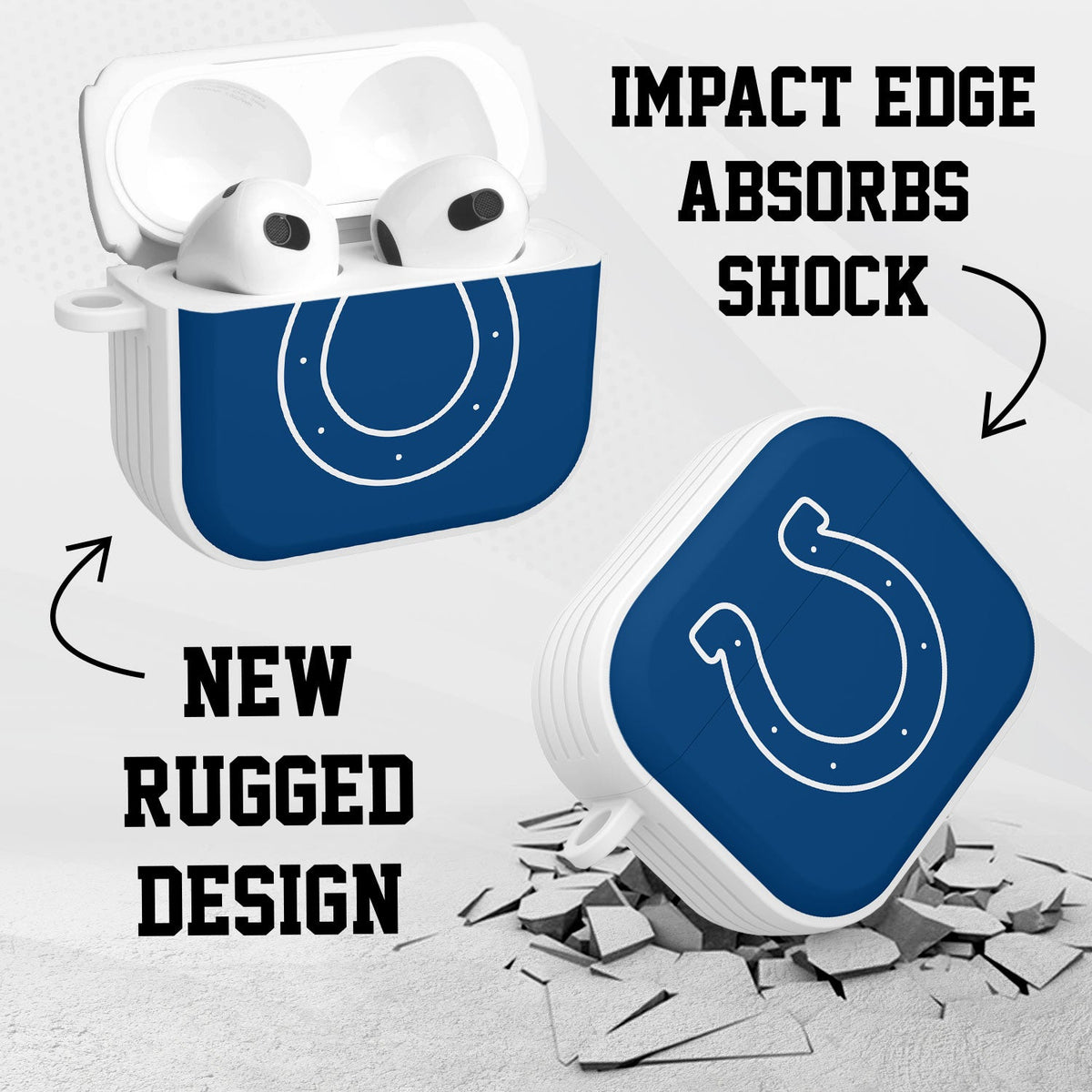 Indianapolis Colts HDX Custom Name Case Cover for Apple AirPods Gen 3