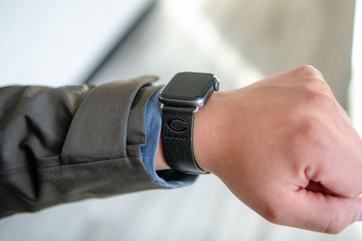 Chicago Bears Leather Apple Watch Band - AffinityBands
