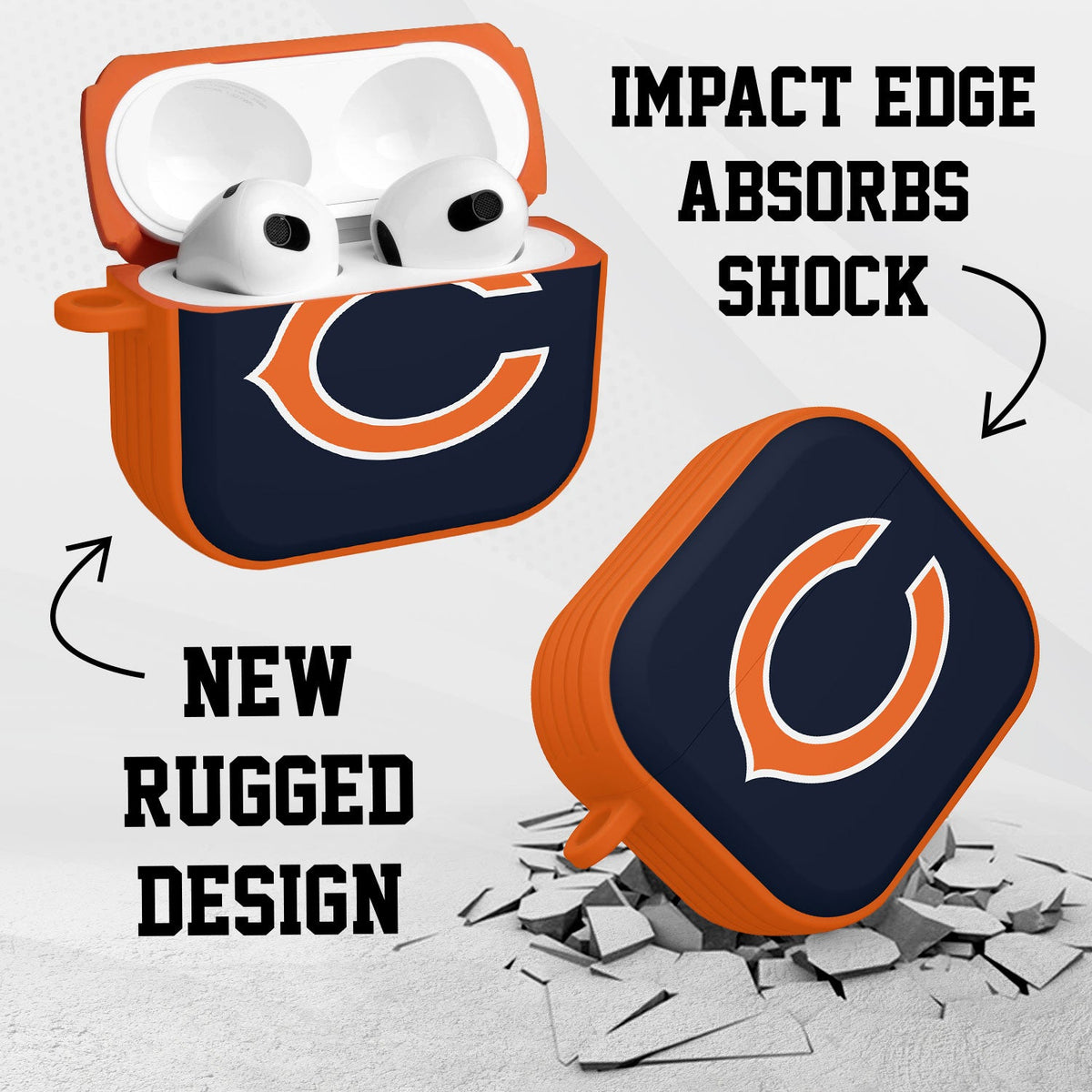 Chicago Bears HDX Custom Name Case Cover for Apple AirPods Gen 3