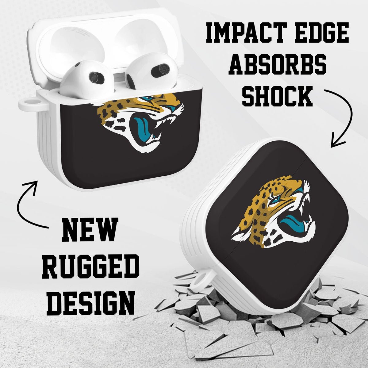 Jacksonville Jaguars HDX Custom Name Case Cover for Apple AirPods Gen 3