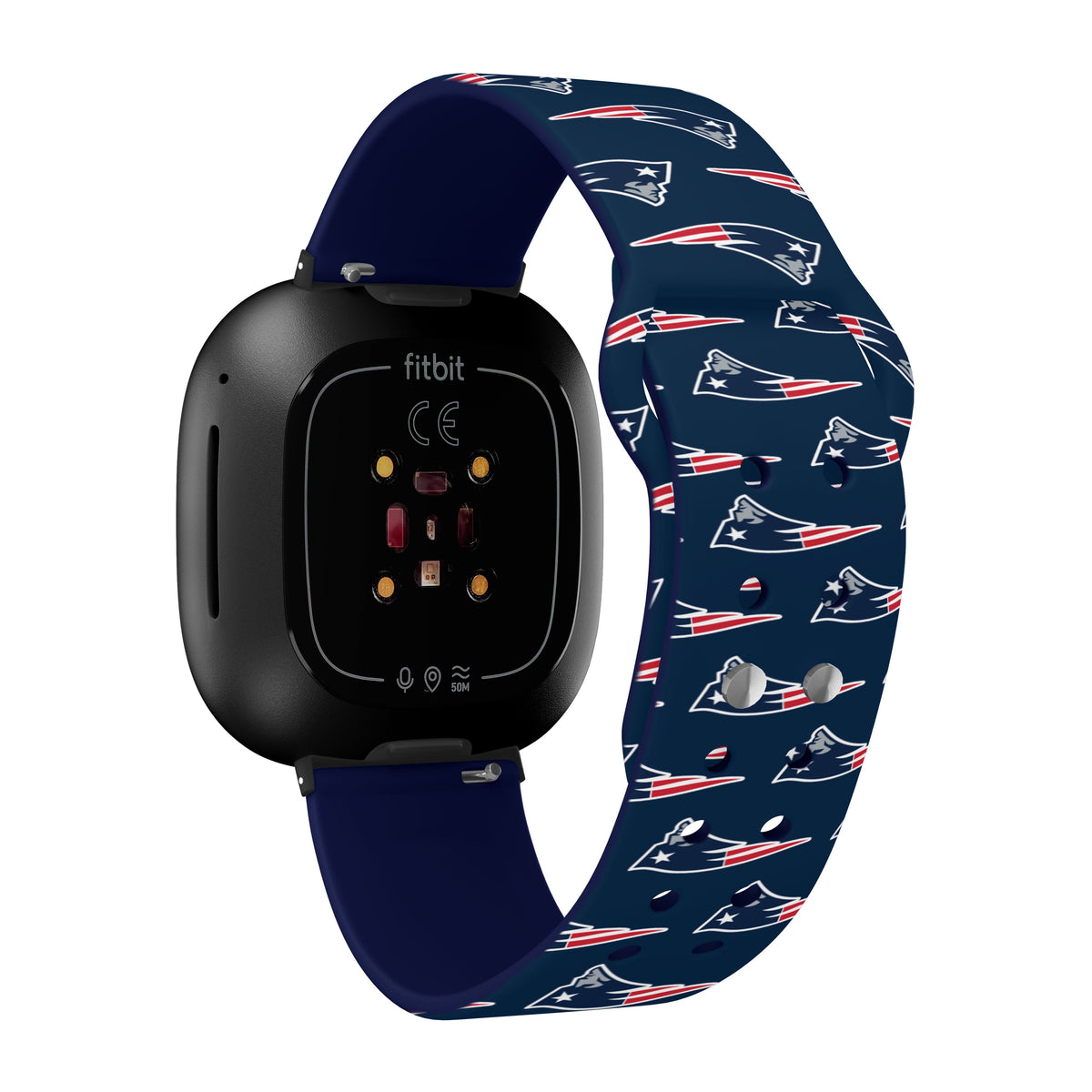 New England Patriots HD Fitbit Versa 3 and Sense Watch Band