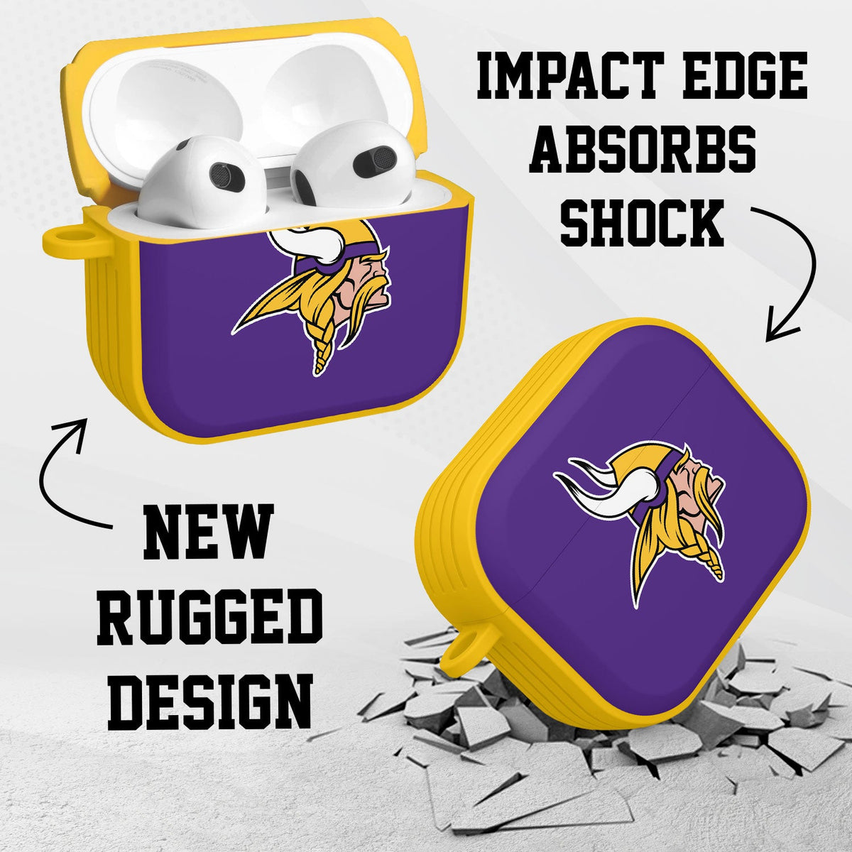Minnesota Vikings HDX Custom Name Case Cover for Apple AirPods Gen 3