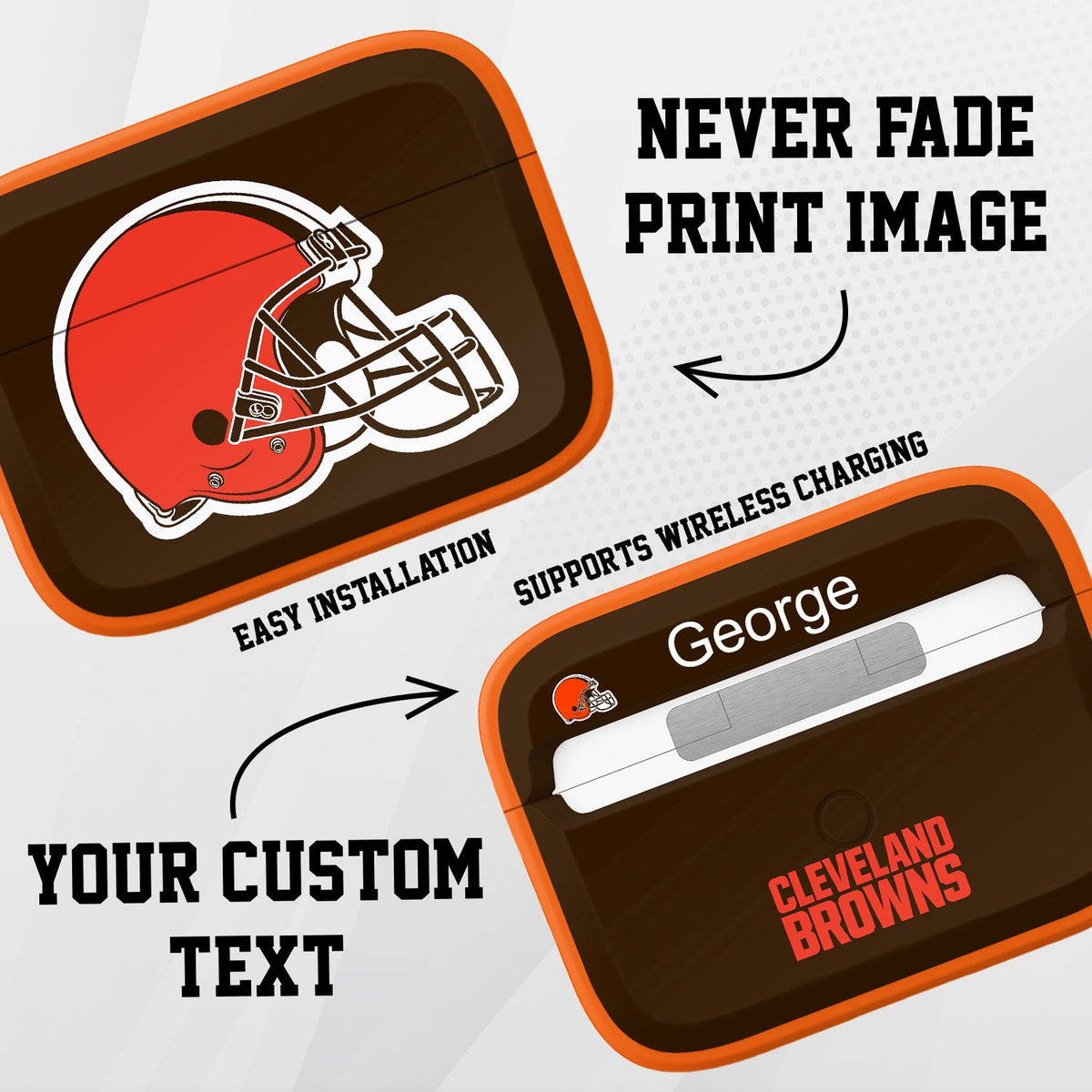 Cleveland Browns HDX Custom Name Apple AirPods Pro Case Cover (Classic)