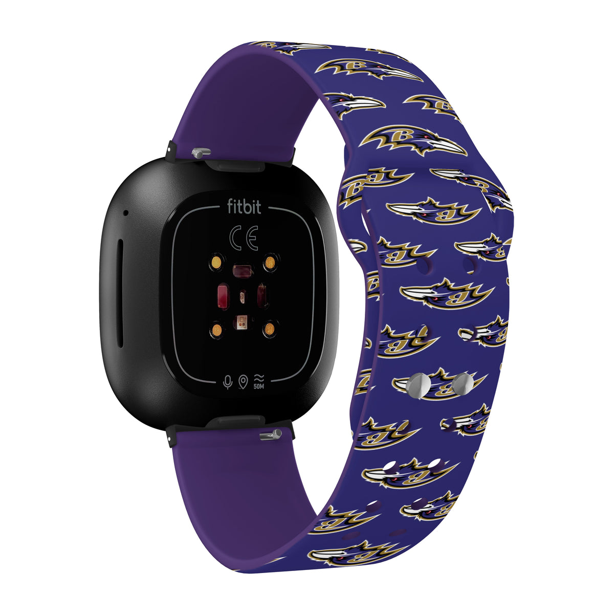 Baltimore Ravens HD Fitbit Versa 3 and Sense Watch Band