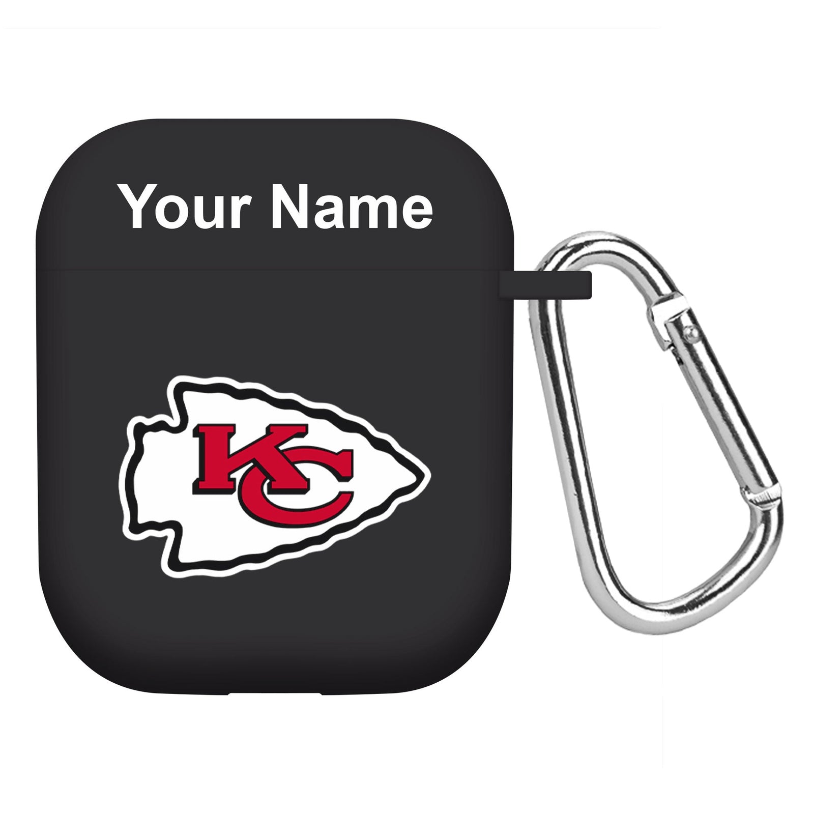 Kansas City Chiefs Custom Name HD Apple AirPods Gen 1 & 2 Case Cover (Black)