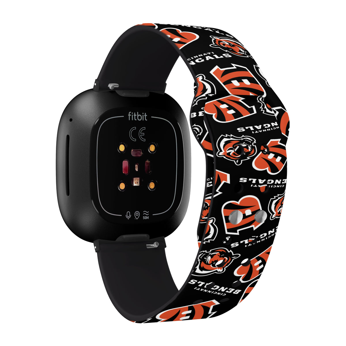Cincinnati Bengals HD Fitbit Versa 3 and Sense Watch Band