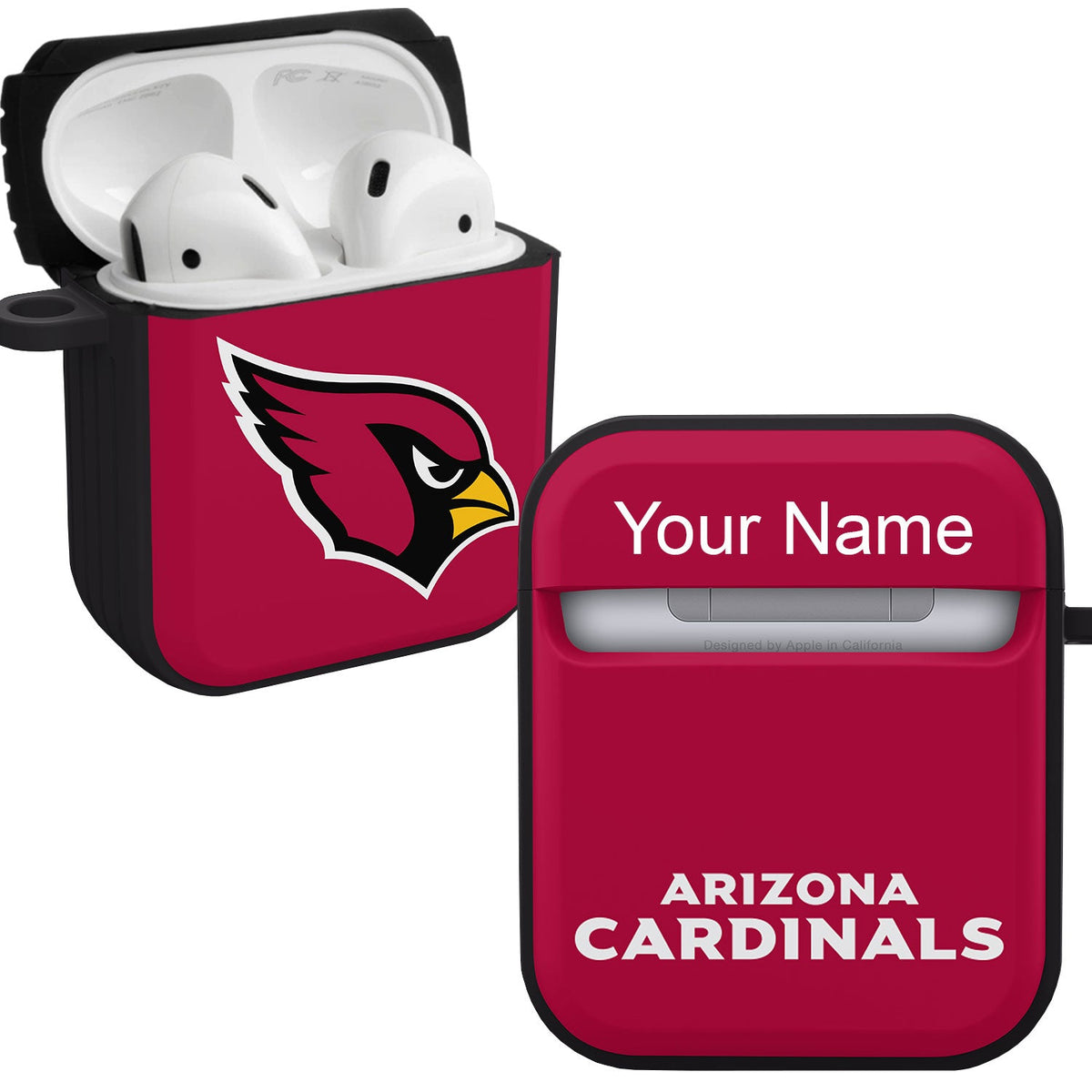 Arizona Cardinals HDX Custom Name Case Cover for Apple AirPods Gen 1 &amp; 2