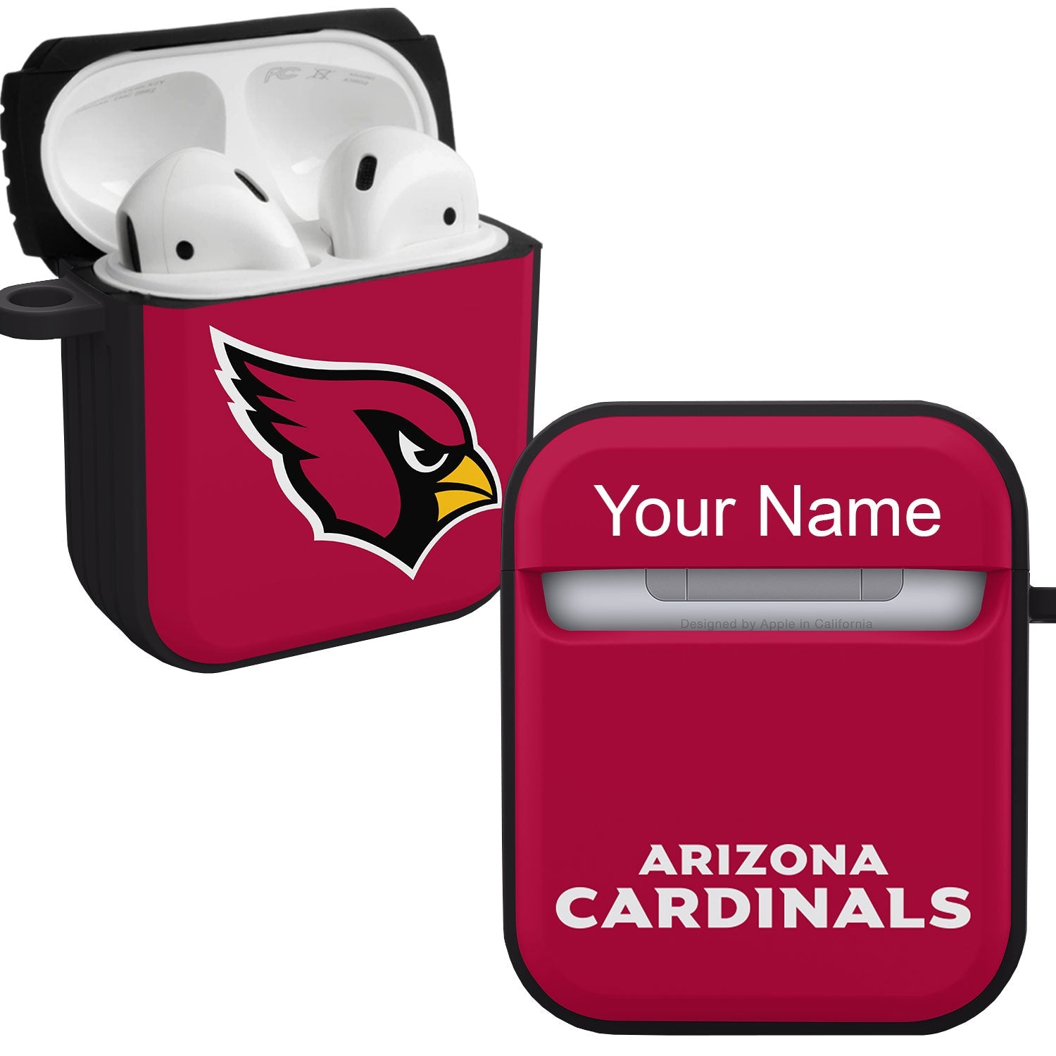 Arizona Cardinals HDX Custom Name Case Cover for Apple AirPods Gen 1 & 2