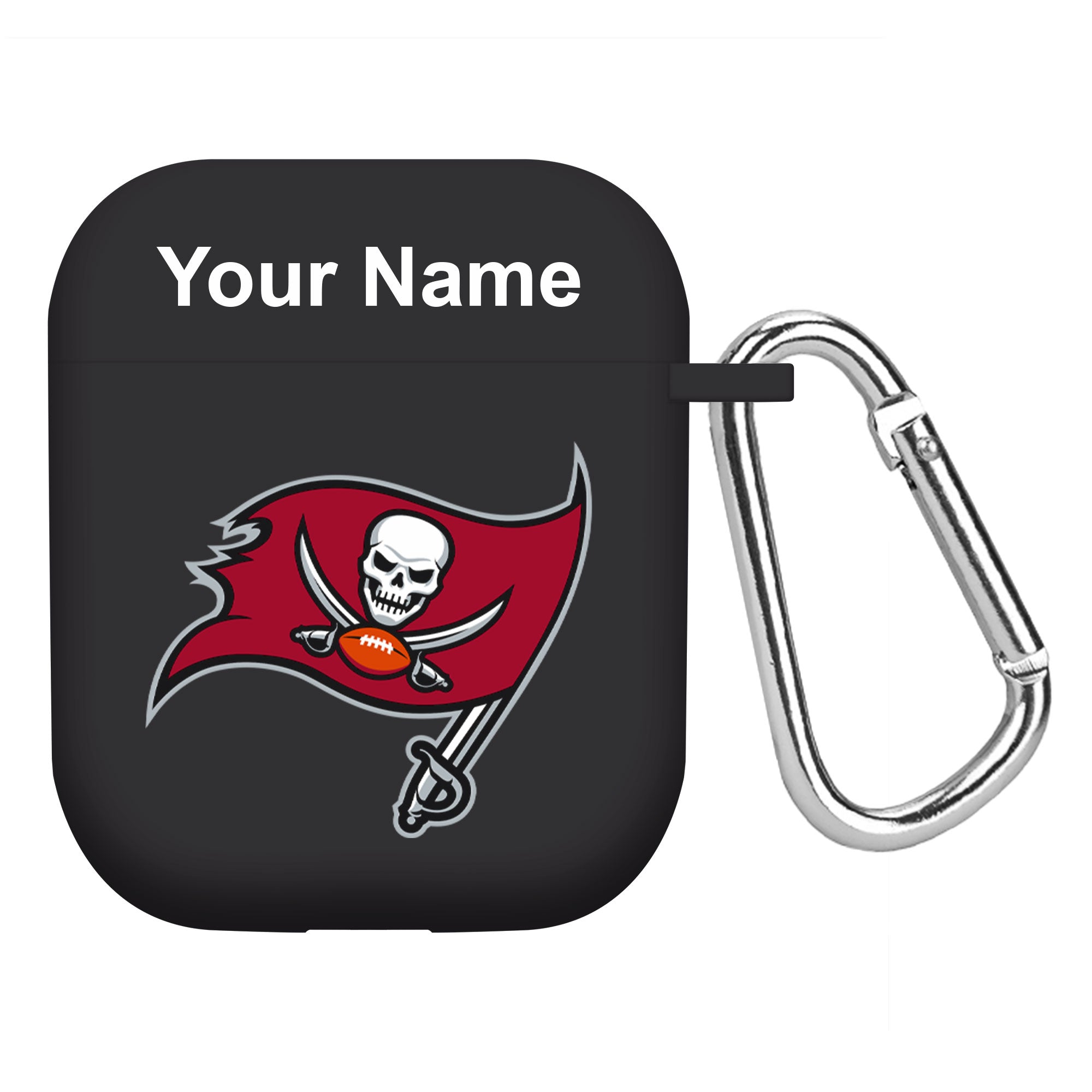Tampa Bay Buccaneers Custom Name HD Apple AirPods Gen 1 & 2 Case Cover (Black)