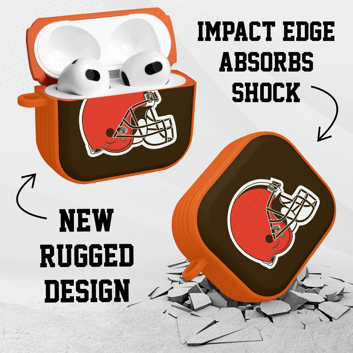 Cleveland Browns HDX Custom Name Case Cover for Apple AirPods Gen 3