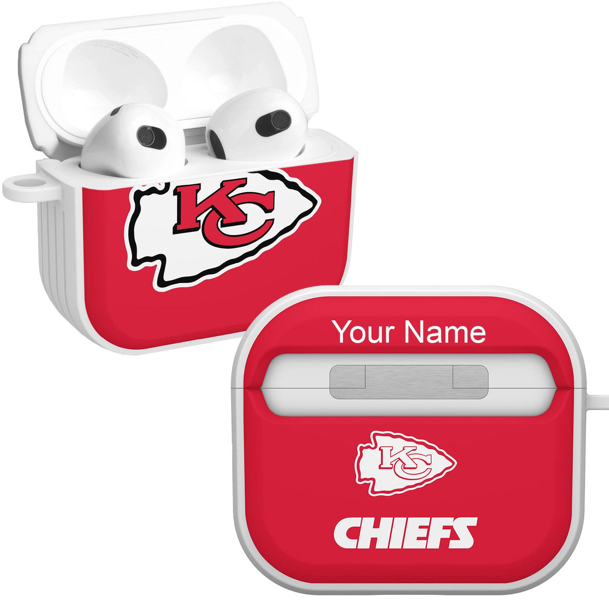 Kansas City Chiefs HDX Custom Name Case Cover for Apple AirPods Gen 3