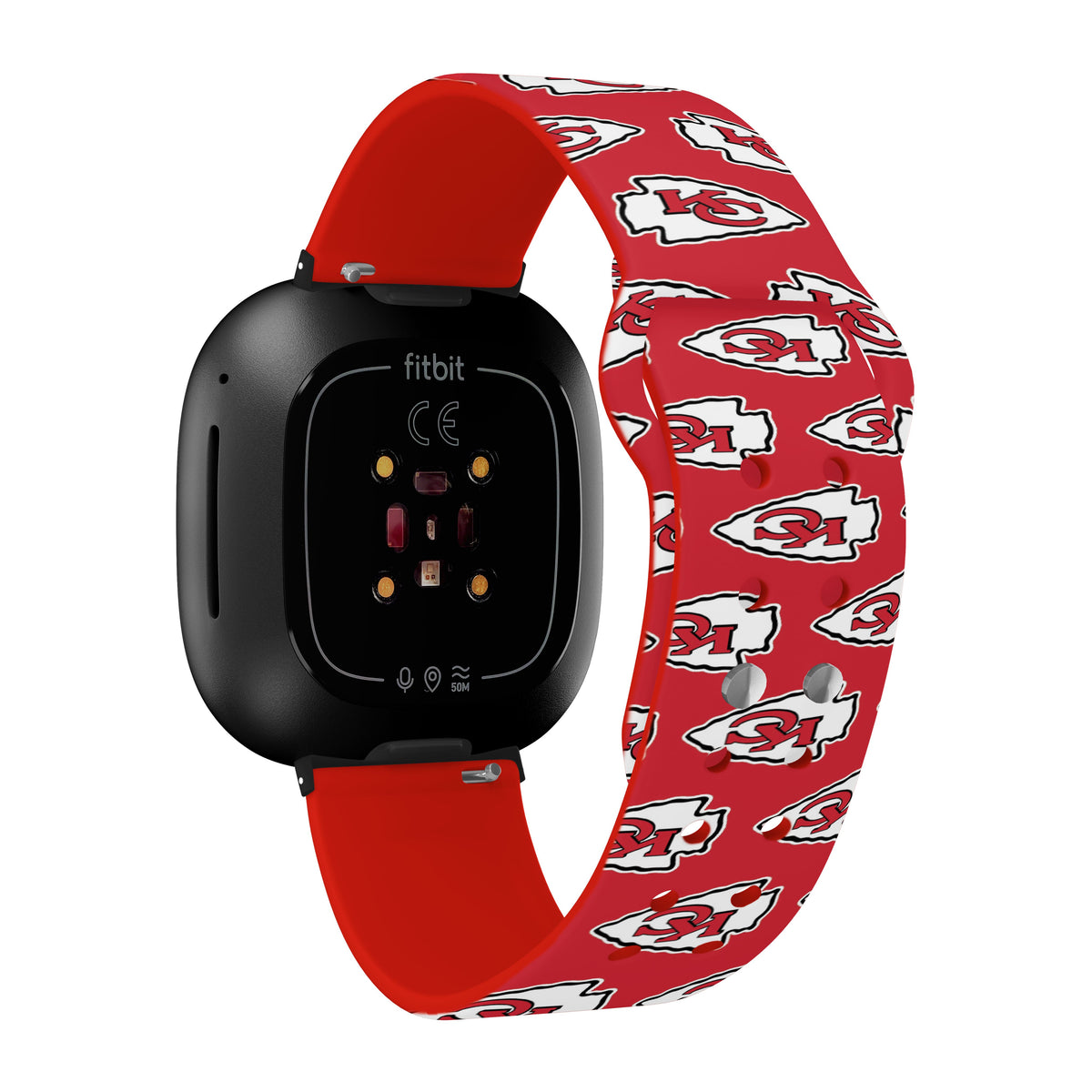 Kansas City Chiefs HD Fitbit Versa 3 and Sense Watch Band