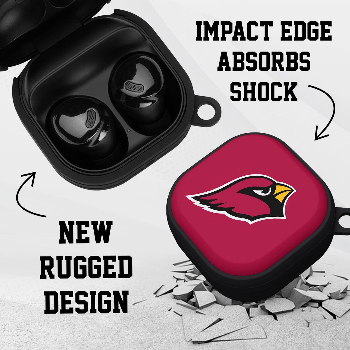 Arizona Cardinals HDX Samsung Galaxy Buds Pro &amp; Buds Live Case Cover