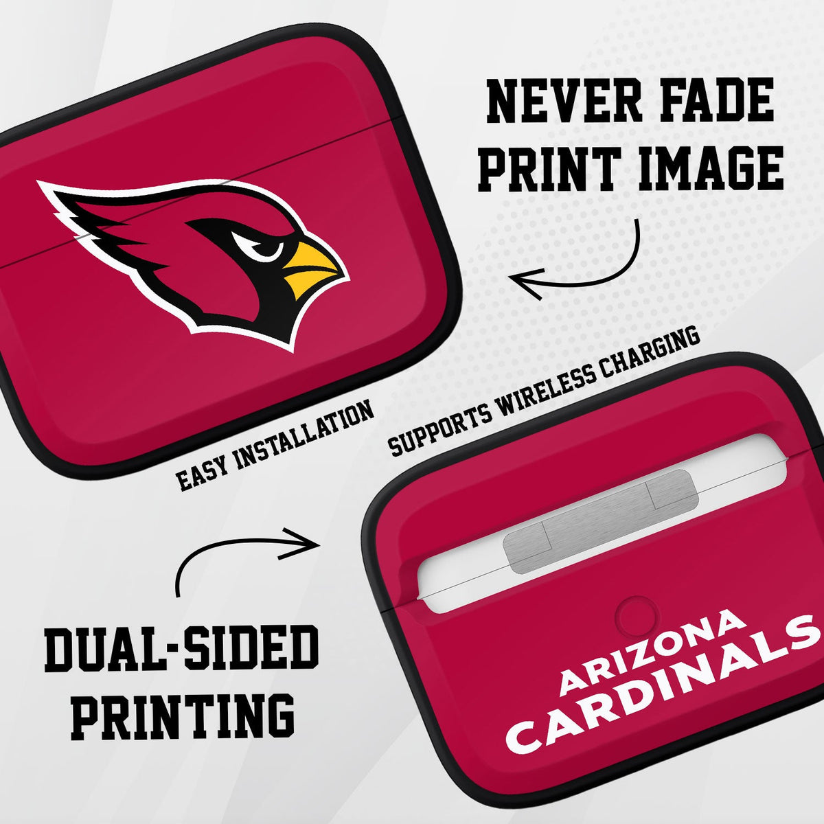 Arizona Cardinals HDX Apple AirPods Pro 1 &amp; 2 Case Cover