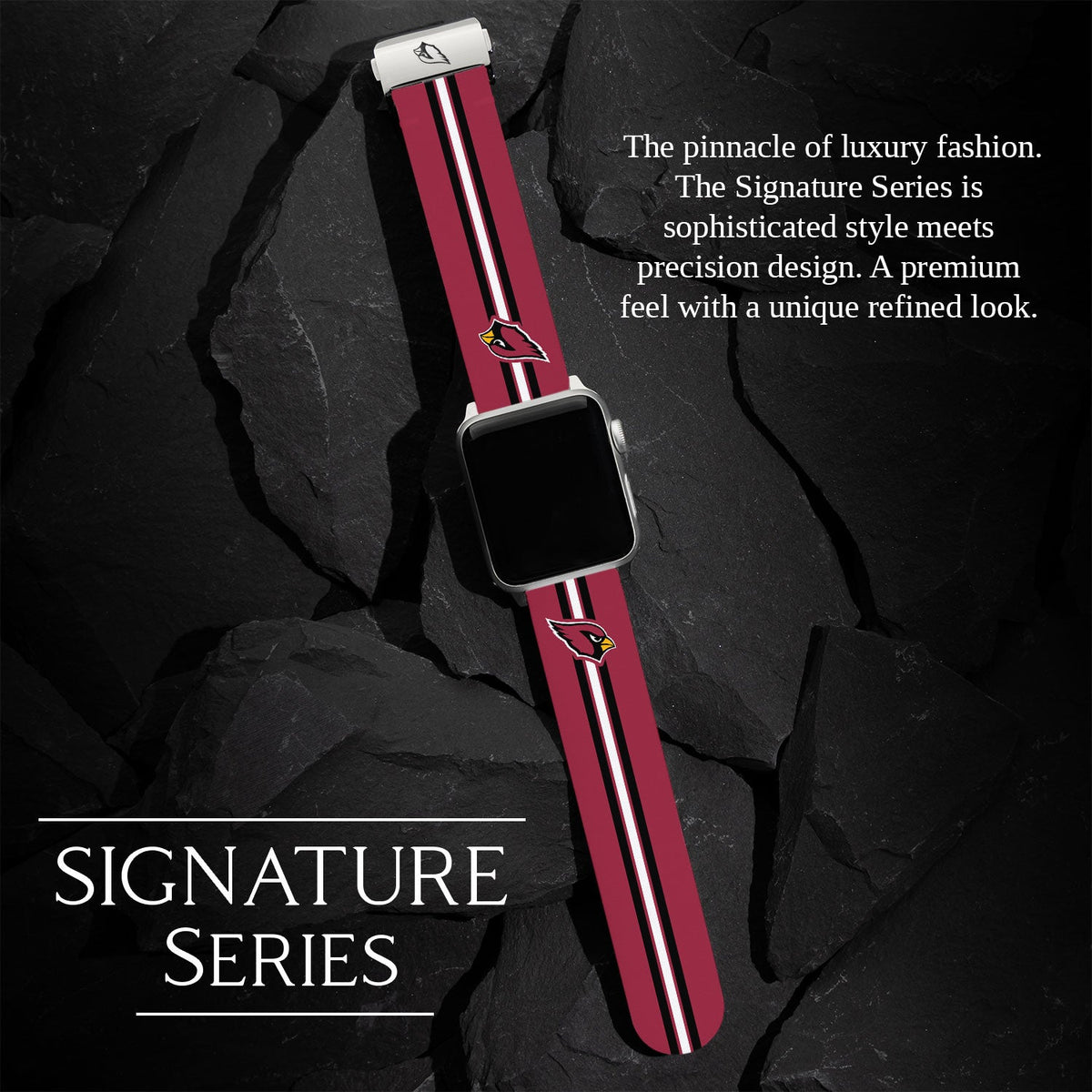 Game Time Arizona Cardinals Signature Series Apple Watch Band With Engraved Buckle