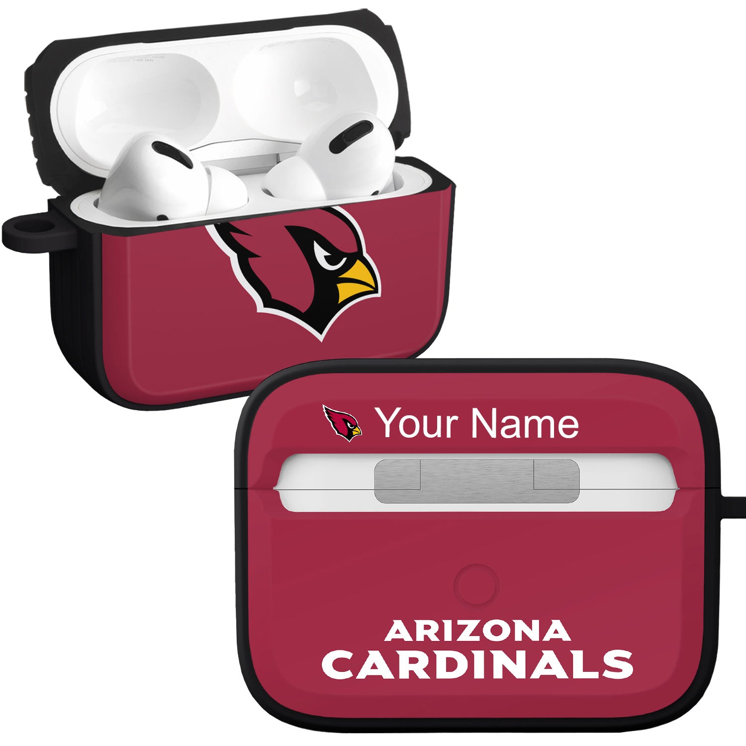 Arizona Cardinals HDX Custom Name Apple AirPods Pro 1 & 2 Case Cover (Classic)