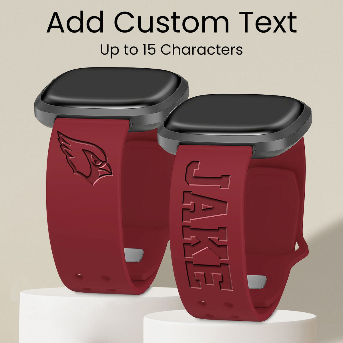 Arizona Cardinals Custom Engraved Fitbit Versa 3 and Sense 1 Watch Band