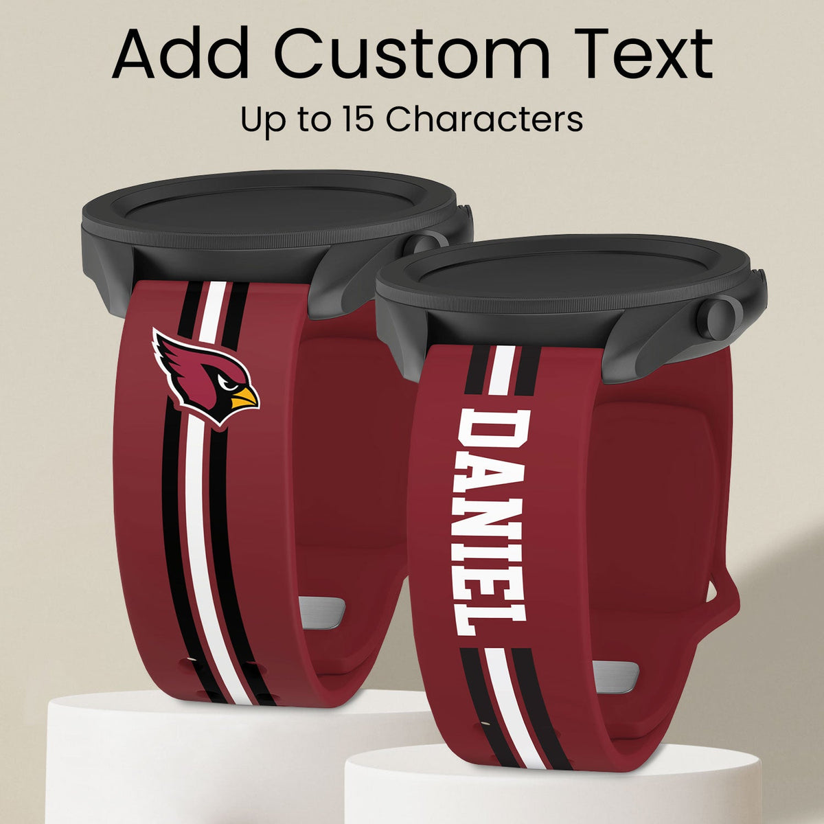 Arizona Cardinals Custom Name HD Watch Band
