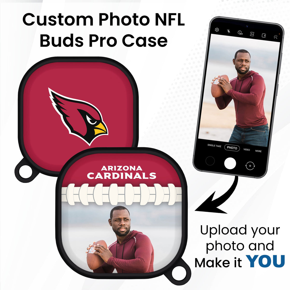 Arizona Cardinals Custom Photo HDX Samsung Galaxy Buds Pro &amp; Buds Live Case Cover