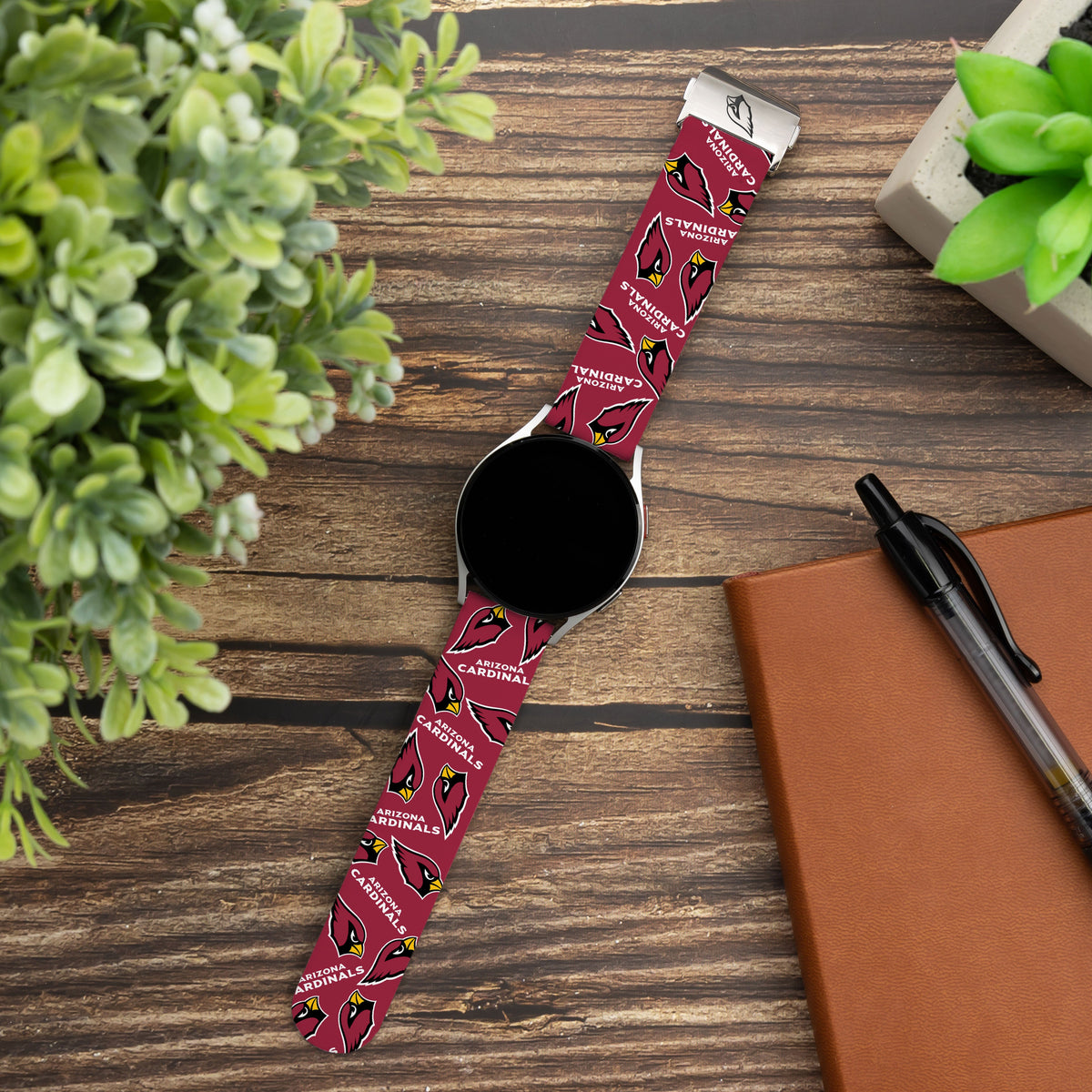 Game Time Arizona Cardinals Signature Series Quick Change Watch Band With Engraved Buckle
