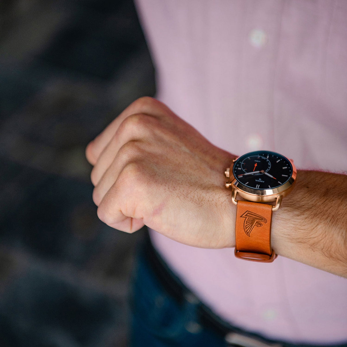 Atlanta Falcons Quick Change Leather Watch Band - USA Sewn - AffinityBands