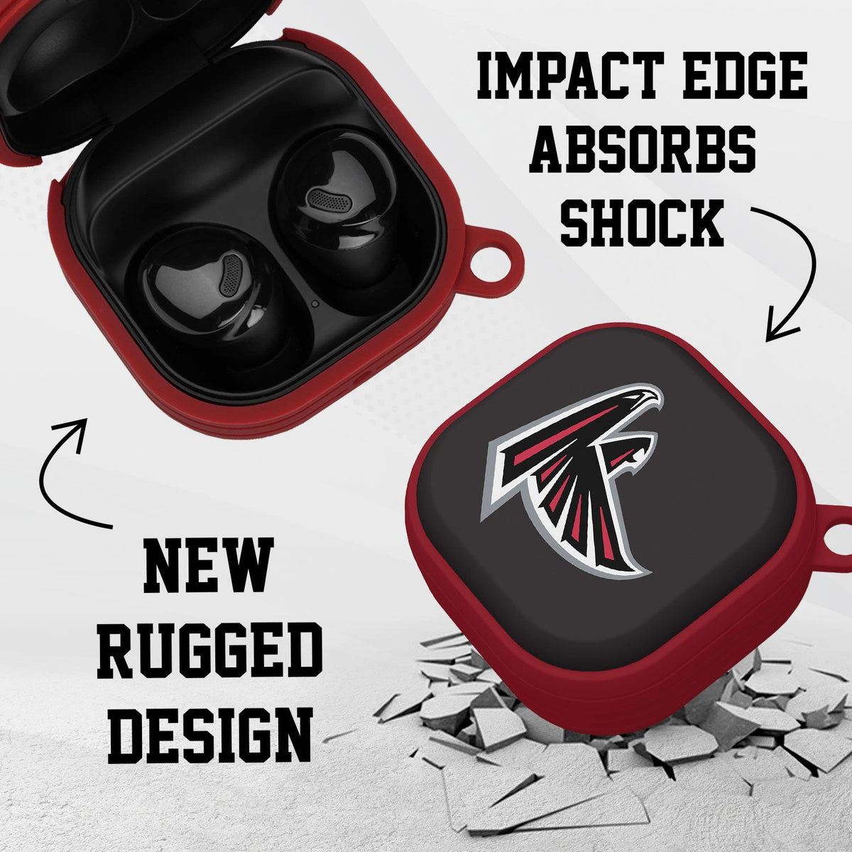 Atlanta Falcons HDX Samsung Galaxy Buds Pro &amp; Buds Live Case Cover