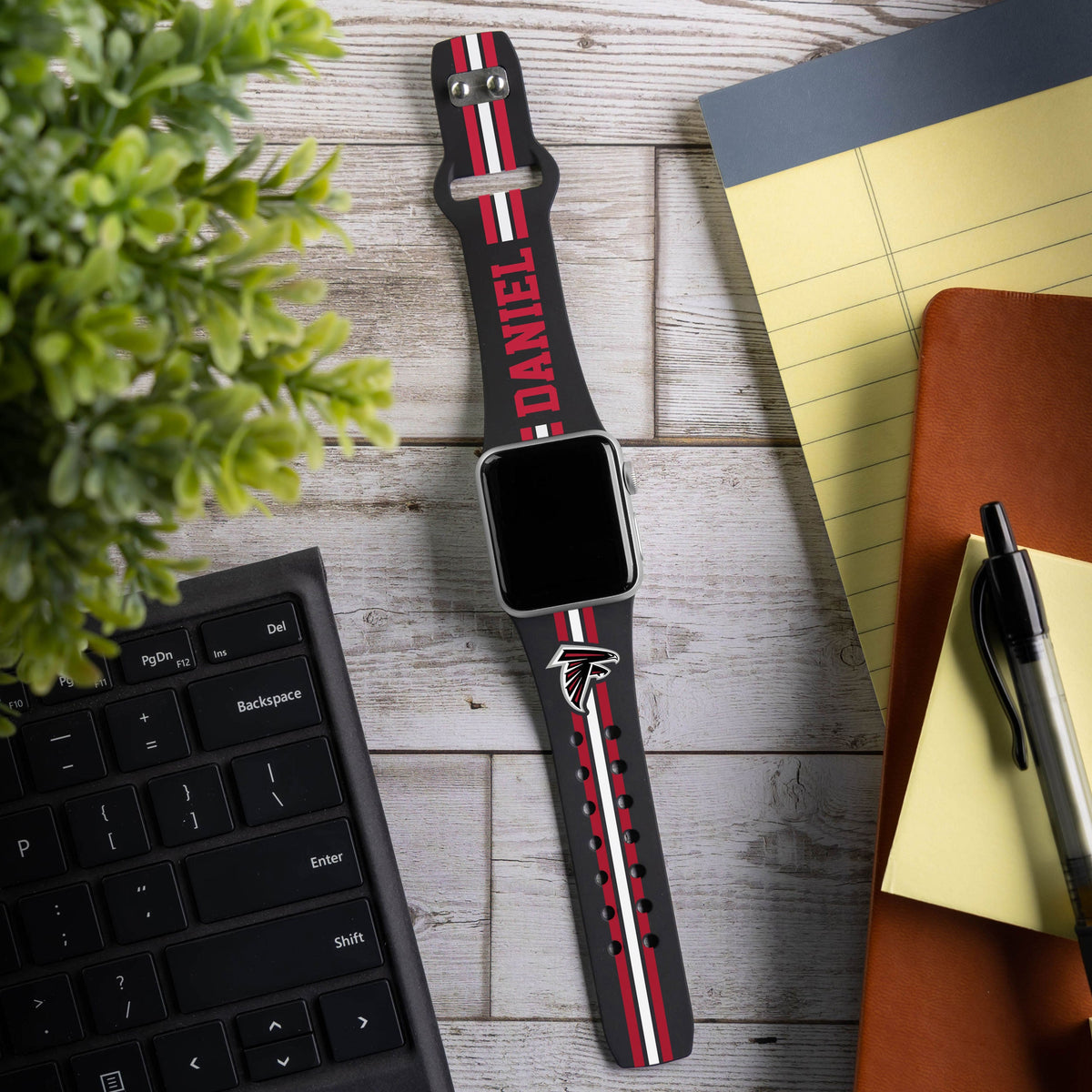 Atlanta Falcons Custom Name HD Apple Watch Band