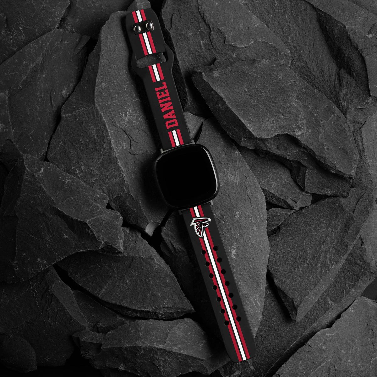 Atlanta Falcons Custom Name HD Fitbit Versa 3 and Sense 1 Watch Band