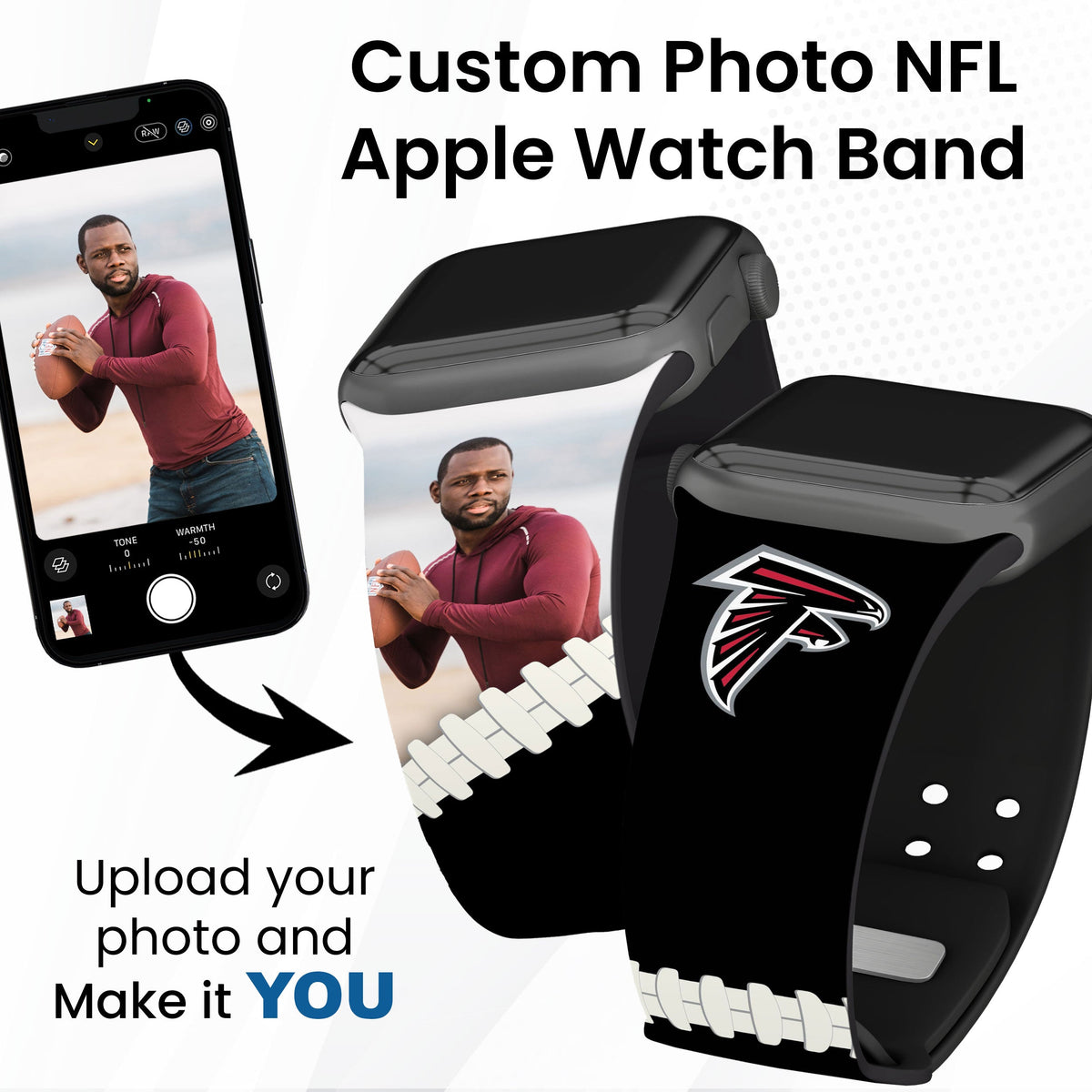 Atlanta Falcons Custom Photo HD Apple Watch Band
