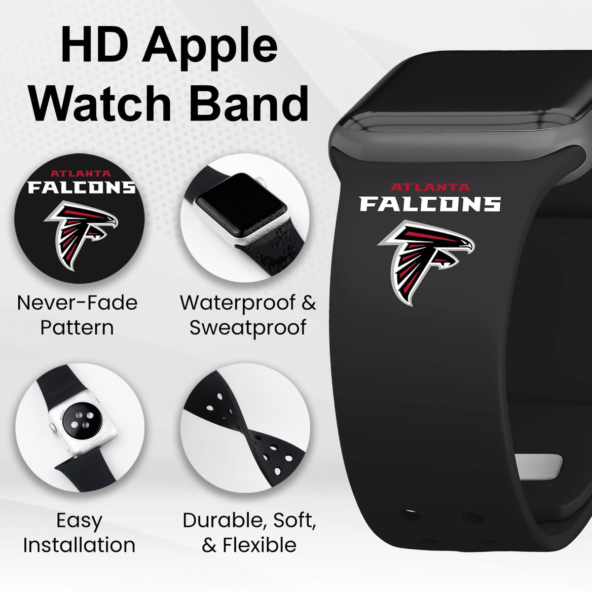 GAME TIME Atlanta Falcons HD Elite Edition Apple Watch Band