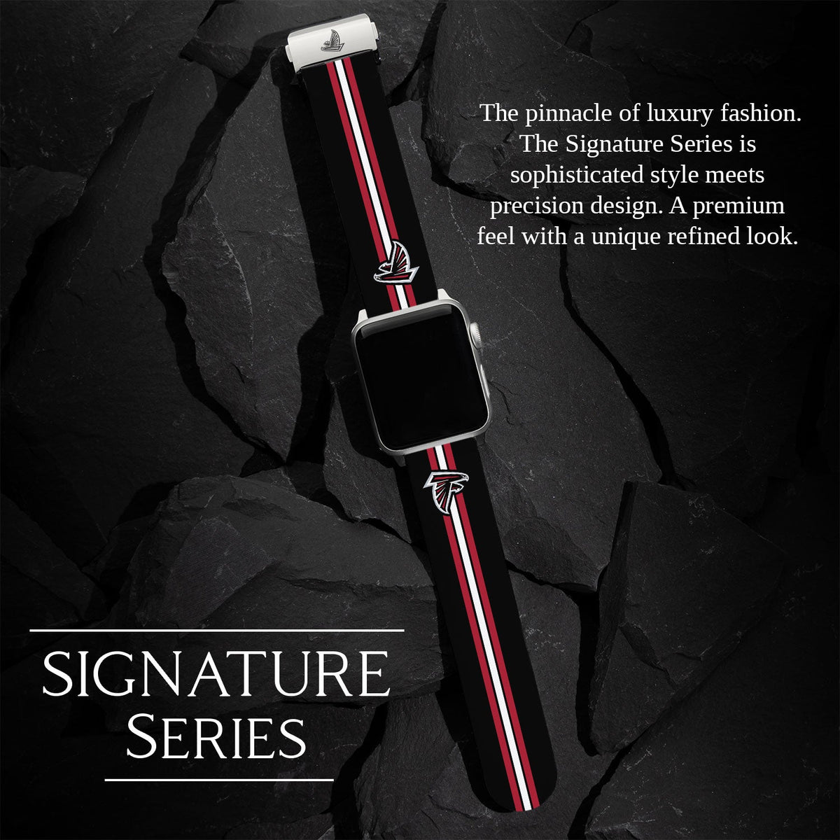 Game Time Atlanta Falcons Signature Series Apple Watch Band With Engraved Buckle