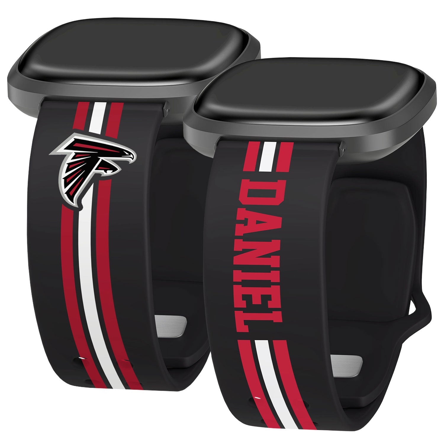 Atlanta Falcons Custom Name HD Fitbit Versa 3 and Sense 1 Watch Band