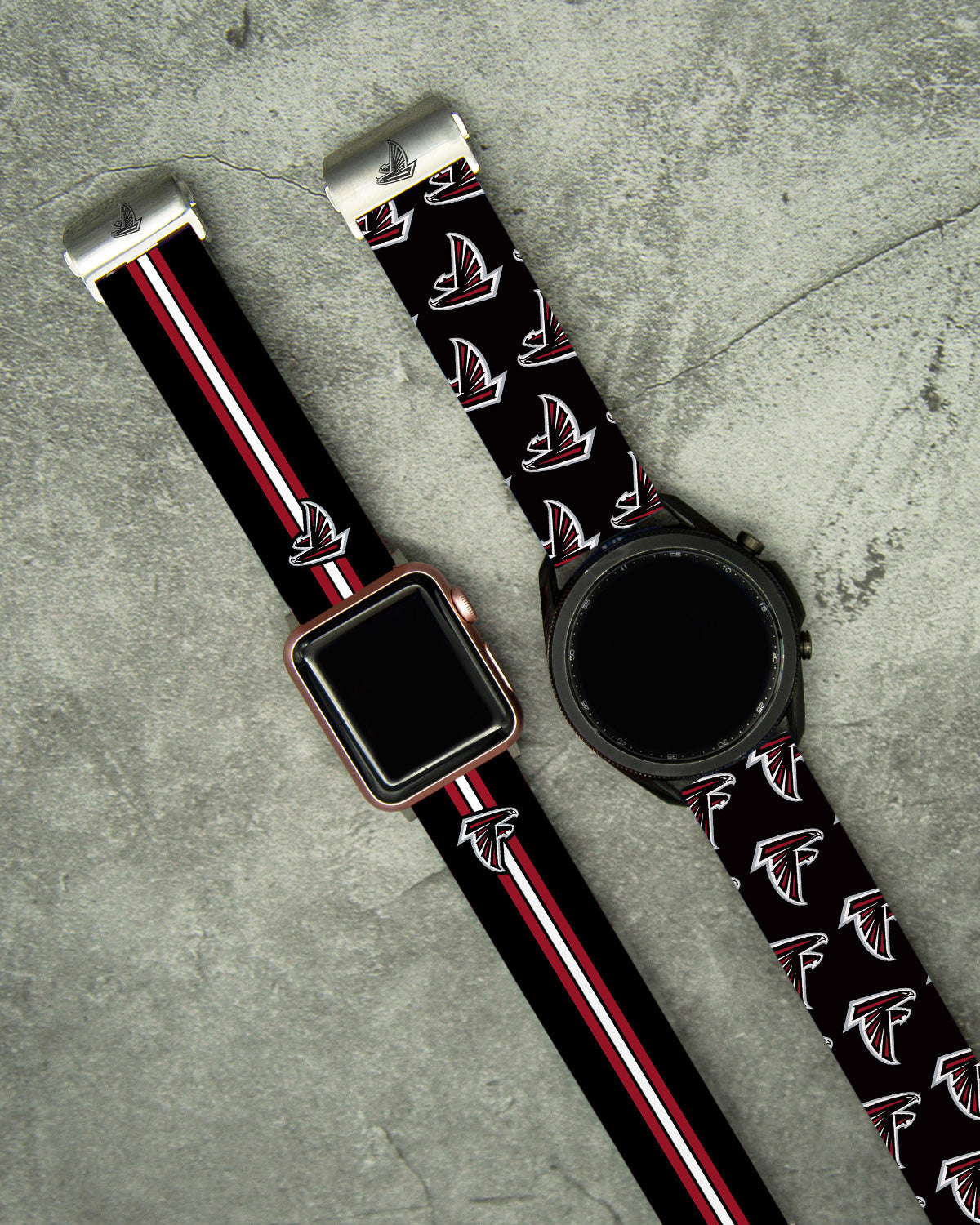 Atlanta Falcons Full Print Watch Band With Engraved Buckle - AffinityBands