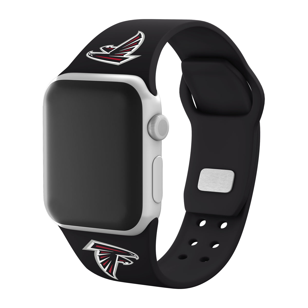 Atlanta Falcons Silicone Apple Watch Band (Black) - Game Time
