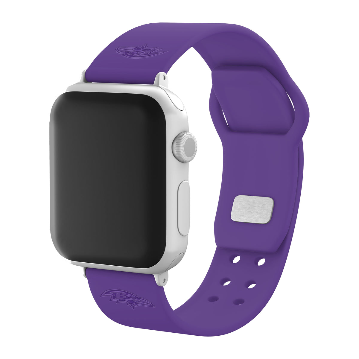 Baltimore Ravens Engraved Silicone &#39;Slim&#39; Apple Watch Band