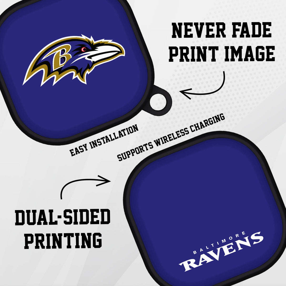 Baltimore Ravens HDX Samsung Galaxy Buds Pro Case Cover