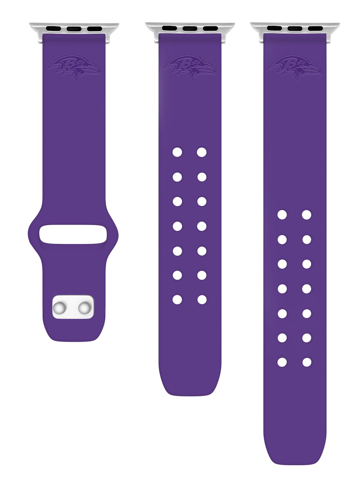 Baltimore Ravens Engraved Silicone &#39;Slim&#39; Apple Watch Band