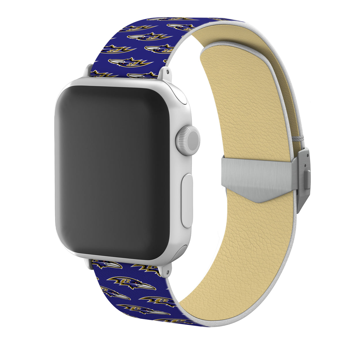 Baltimore Ravens Full Print Watch Band With Engraved Buckle - AffinityBands