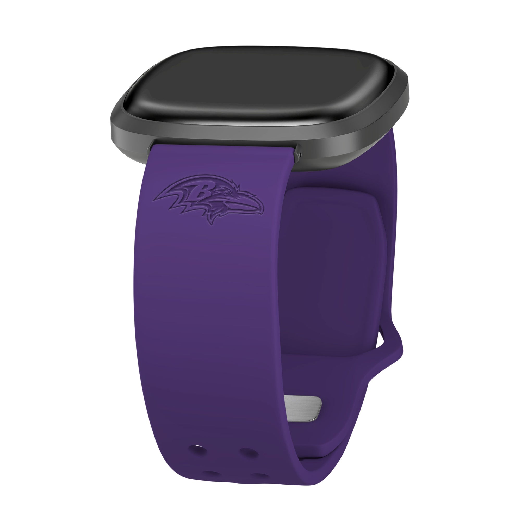 Game Time Baltimore Ravens Engraved Silicone Sport Fitbit Watch Band